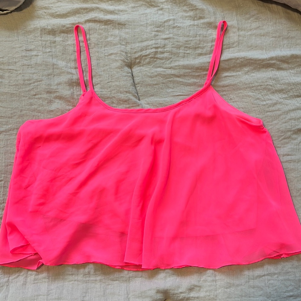 Neon pink Crop Top